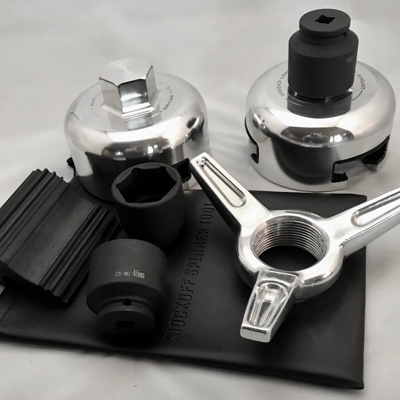 Automotive tools and accessories on display.